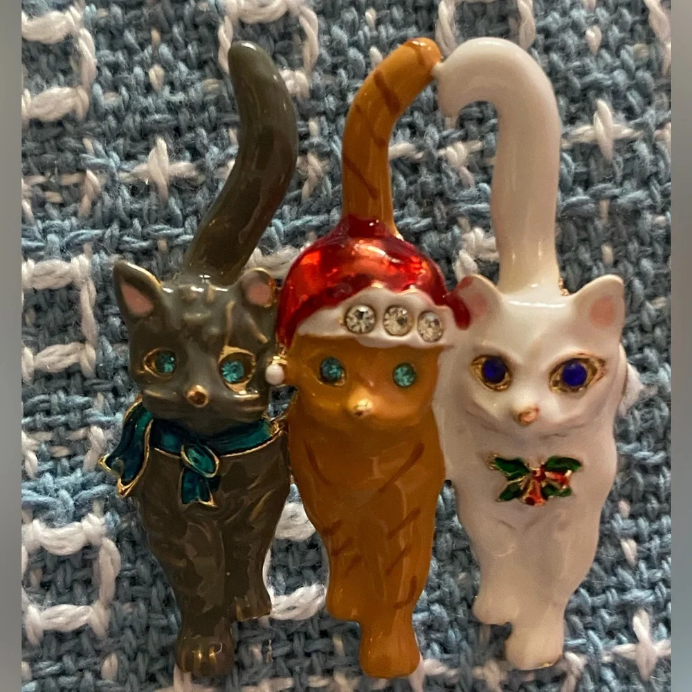 Charming Cat Enamel Pin Collection